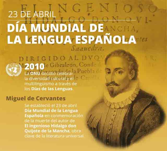 🗓 #Hoy celebramos el #DíaDelIdiomaEspañol. 
👉 La fecha es elegida por coincidir con el aniversario de la muerte de Miguel de Cervantes Saavedra, autor de: 'El Quijote', una de las obras más universales del  mundo. #TNCubaOficial