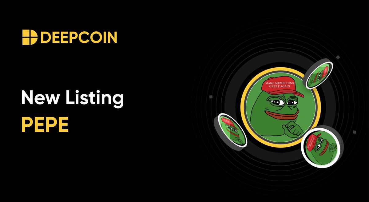 📢 $PEPE/USDT is now available on Deepcoin Spot trading!

<a href="/pepecoineth/">Pepe</a> $PEPE

🔥Buy &amp; Sell with 0% trading fees🔥

Register now: s.deepcoin.info/s8ckyyq

 #newlistings #Cryptocurency