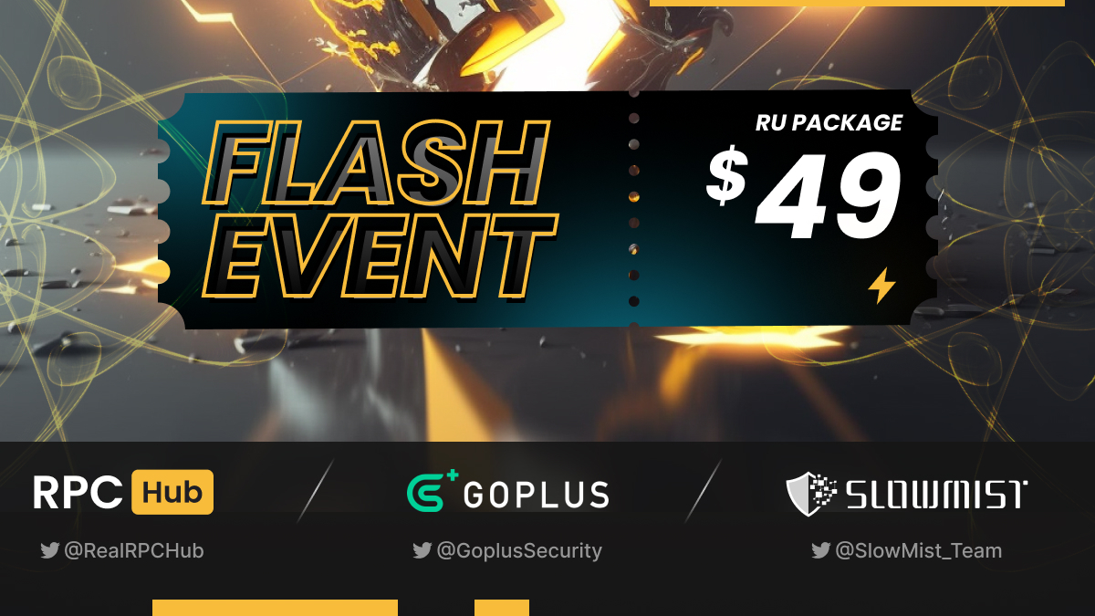 RealRPCHub's tweet photo. Calling all #Web3 devs!
Try the new function of RPCHub, activated phishing DBs from both @GoplusSecurity and @SlowMist_Team and win the $49 Elementary Package from @RealBlockPI !!!

100 packages are waiting!
Join now 👉 https://t.co/nQ3NNe2OWH

#Giveaway https://t.co/e5SmOU7hSU