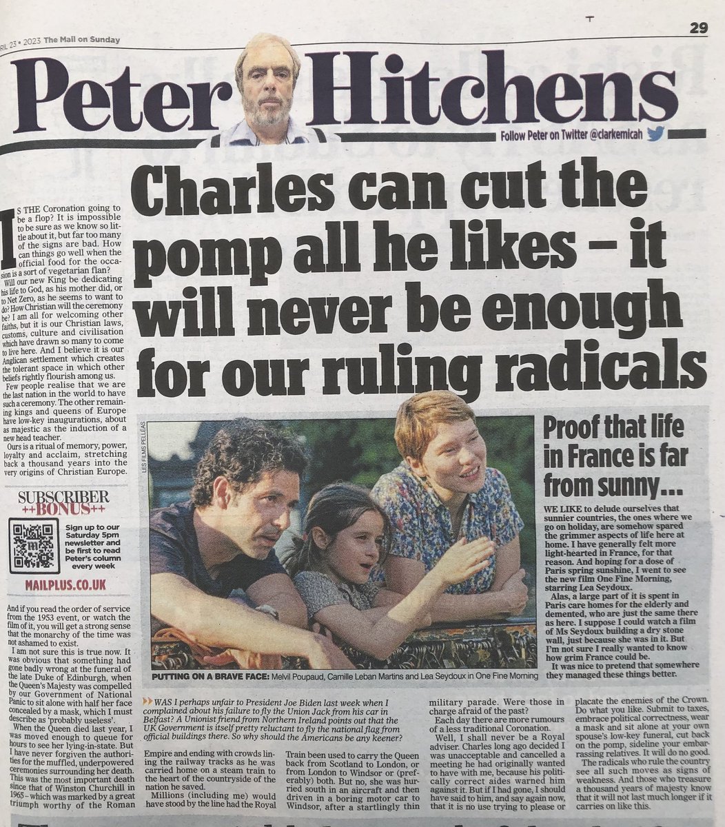 MTSundayExpress's tweet image. Brilliant column by #PeterHitchens in the #MailOnSunday today.