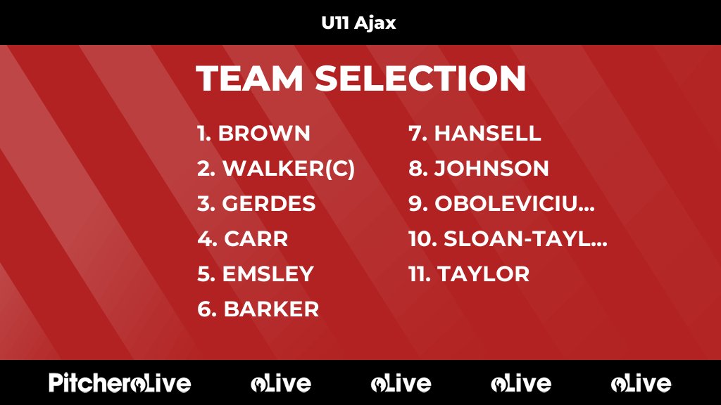 Today's U11 Ajax team selection #Pitchero bingleyfootball.co.uk/teams/159562/m…