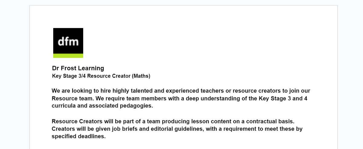 DrFrostMaths's tweet photo. And we're also looking for KS3/4 resource developers too, to make PowerPoints and associated exercises! We recognise there's lots of talented people who would like to do this on the side of their teaching job. https://t.co/RQCw8Jngs8 https://t.co/GLZhaztdIH