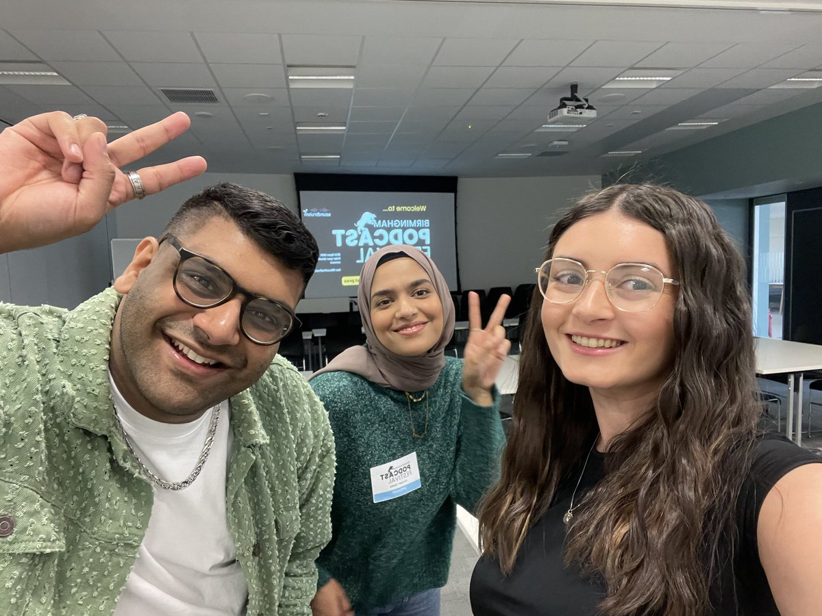 amyjournalism's tweet photo. Was a pleasure looking after and meeting so many talented people yesterday at #BhamPodFest23 🎙️Learnt so much from everyone. Well done @ninarobinson01 and crew for putting on a great day. Hope to see you all next year!🤩 https://t.co/99FIDTwa6x
