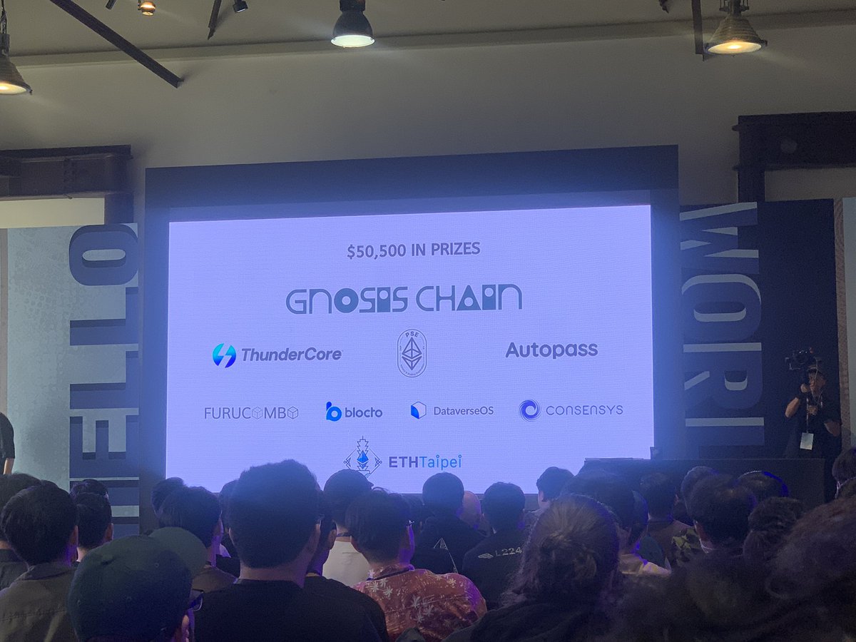 francescoswiss's tweet image. Great closing with great demos at the @EthTaipei #hackthon! Many good teams deploying on @LineaBuild and @infura_io 🔥🔥

Thanks for the support from the other sponsors @gnosischain @ethereum @ThunderCoreLab @ConsenSys @BloctoApp @DataverseOS @furucombo @AppliedZkGuild