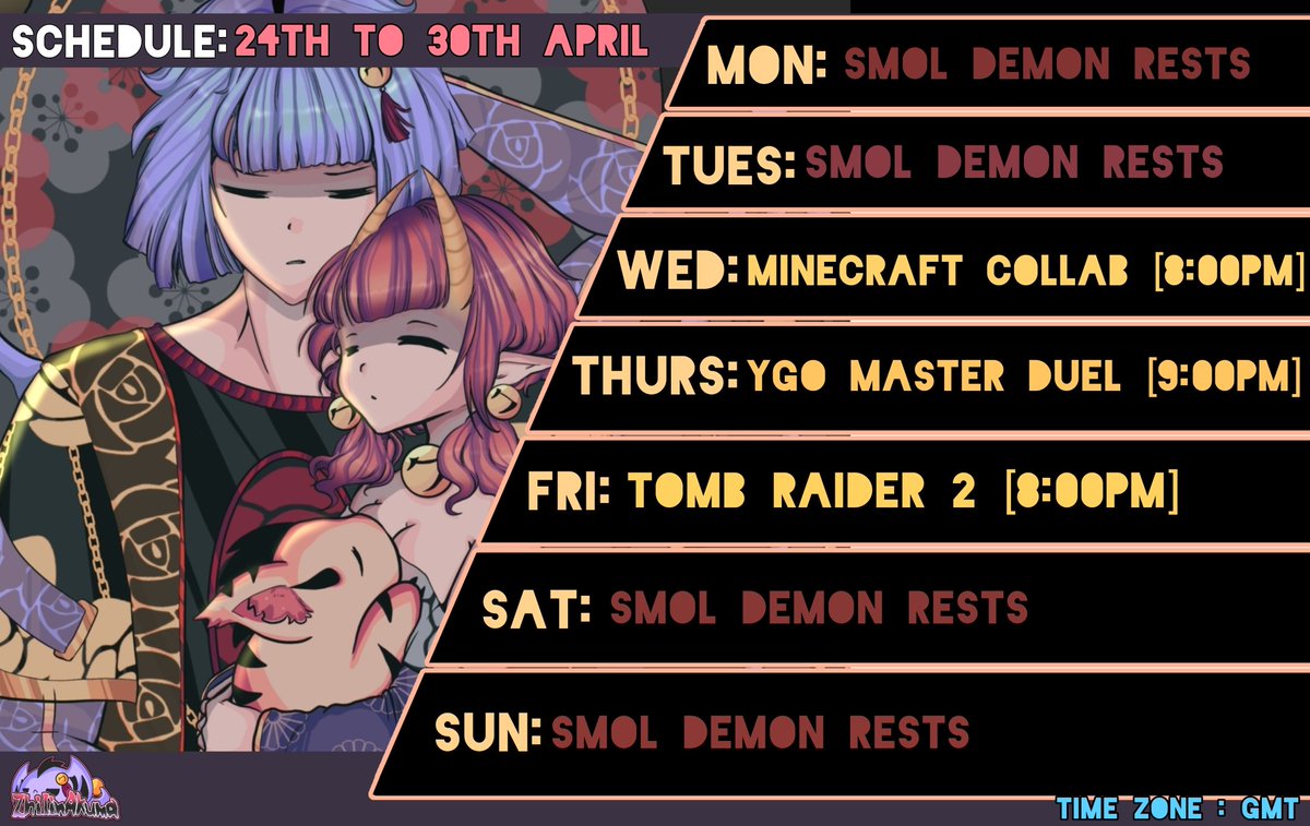 AhiruNemui's tweet photo. 💜✨️ Next Week's Schedule ✨️💜
             #Vtuber #ENVtuber https://t.co/RH0xSezxKZ