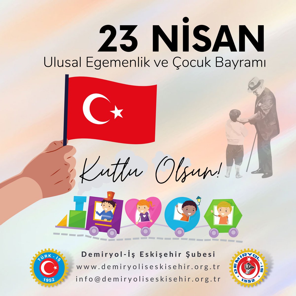 demiryolis26's tweet photo. 23 Nisan Ulusal Egemenlik ve Çocuk Bayramı Kutlu Olsun! https://t.co/g9OAJYEFoh