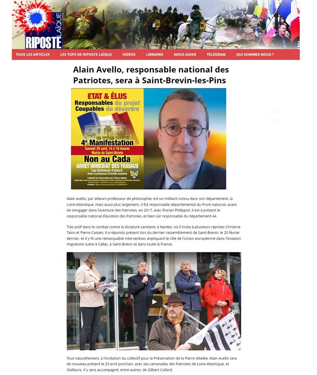 alainavello's tweet photo. Ce samedi 29, j'exprimerai une 2e fois mon soutien au collectif d'habitants de #SaintBrévin (#LoireAtlantique) s'opposant à l'implantation d'un #CADA à proximité d'une école.
Je réaffirmerai qu'aucune régulation véritable de l'#immigration n'est possible en restant dans l'#UE. https://t.co/RqxBZw6Jak