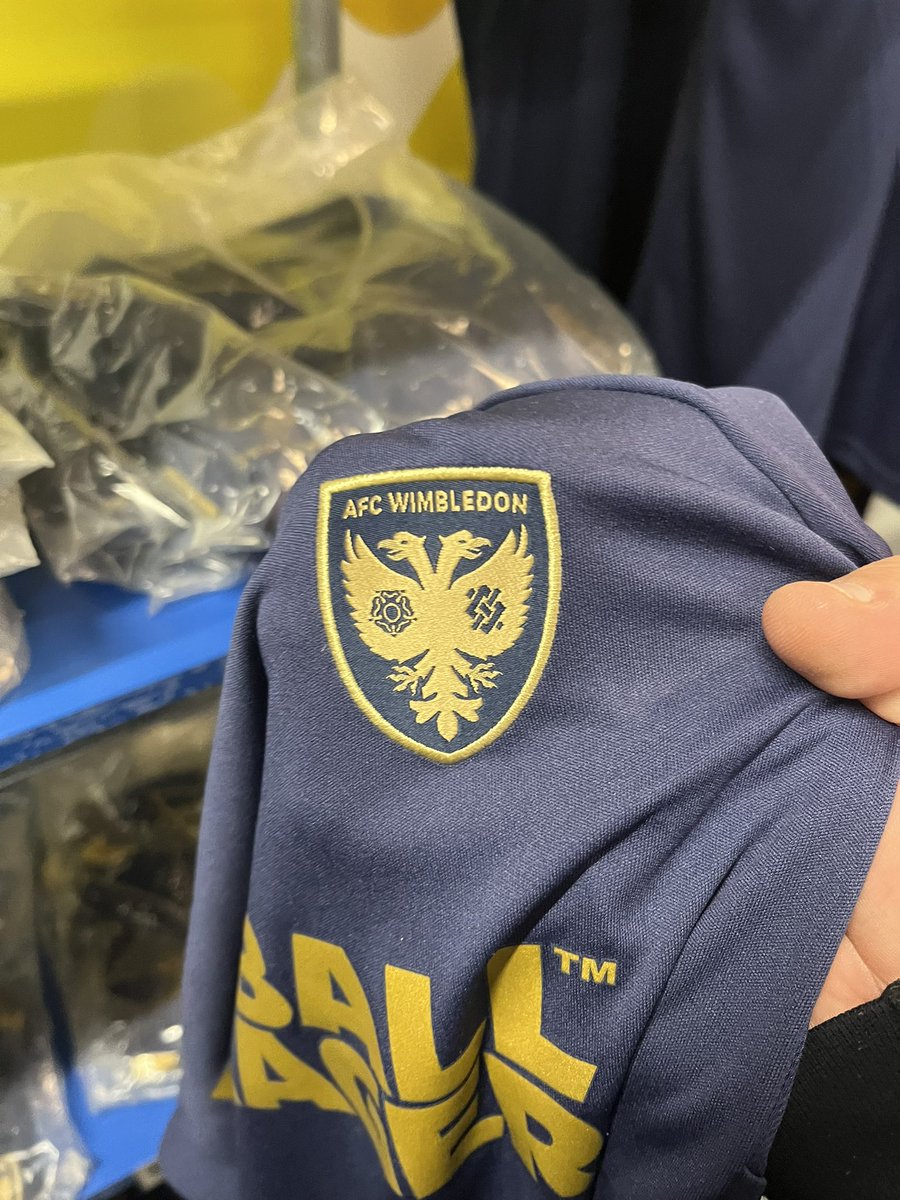 Smarcs888's tweet image. @bobbyang73 @Official_STFC  missing a trick here. Wimbledon club shop exceptional choice a nice little history of them and a £50shirt but at least the badges are embroided. Is this something the club could look into for future shirts these Iron on things are awful. @TrustSTFC