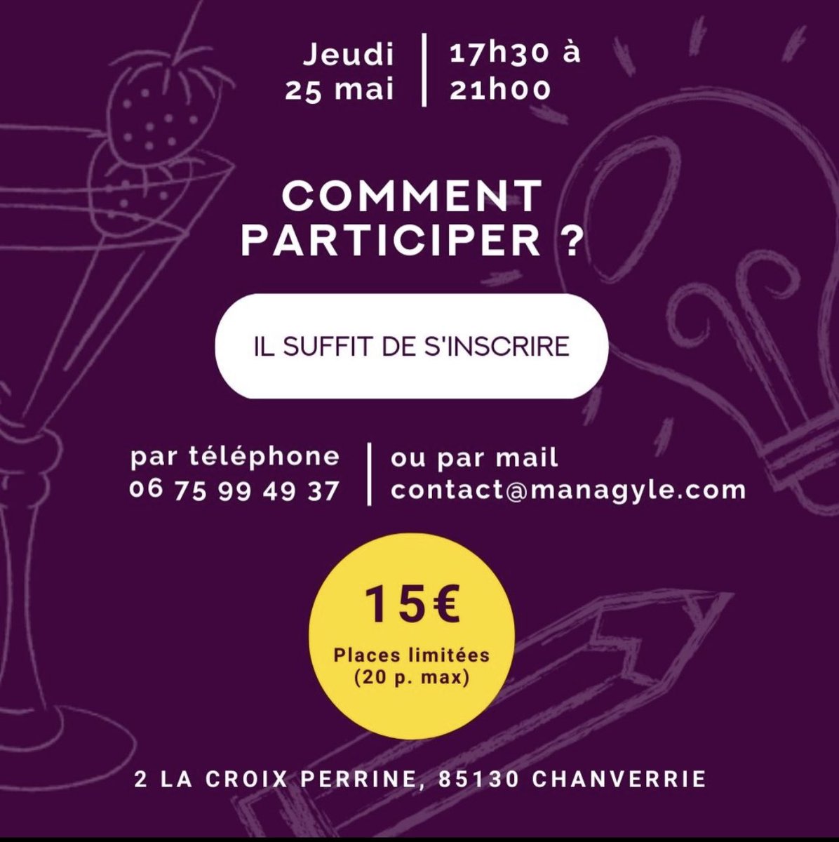 managyle's tweet photo. Les AfterWorks de Managyle !
🔜 25 Mai à partir de 17:30 

« FEDERER SON ÉQUIPE 
AUTOUR DU CHANGEMENT » 
par Anne Herbreteau 🔥

À vos inscriptions 
🔻🔻🔻🔻🔻🔻
https://t.co/z9aMUfrWG8 
#territoireApprenant #lieuhybride  #savoirs #convivial https://t.co/q06ZsqTVbH