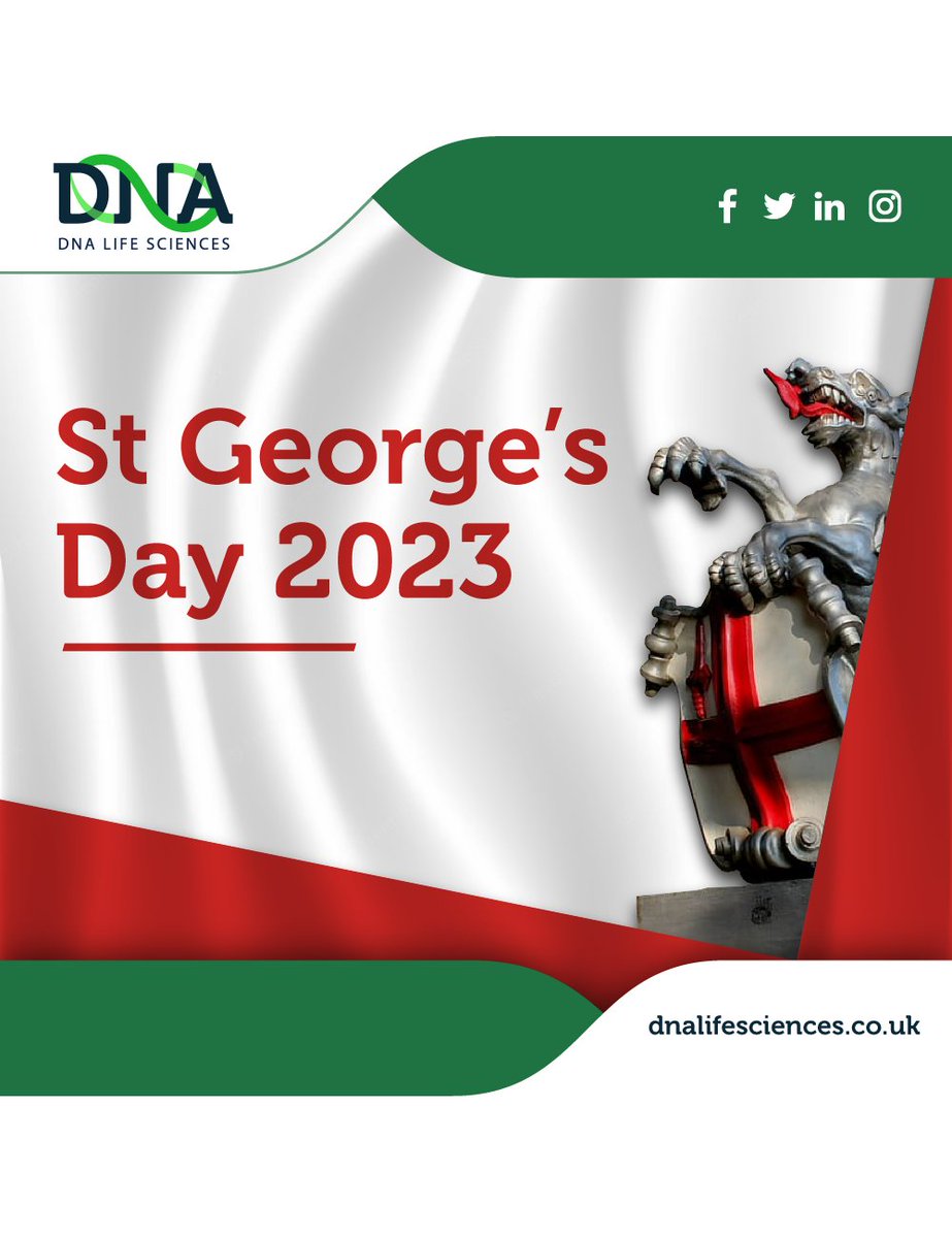 DNA Life Sciences (@dnalifesciences) on Twitter photo Happy St. George's Day from everyone at DNA Life Sciences❤️
#stgeorgesday Happy St. George's Day from everyone at DNA Life Sciences❤️
#stgeorgesday