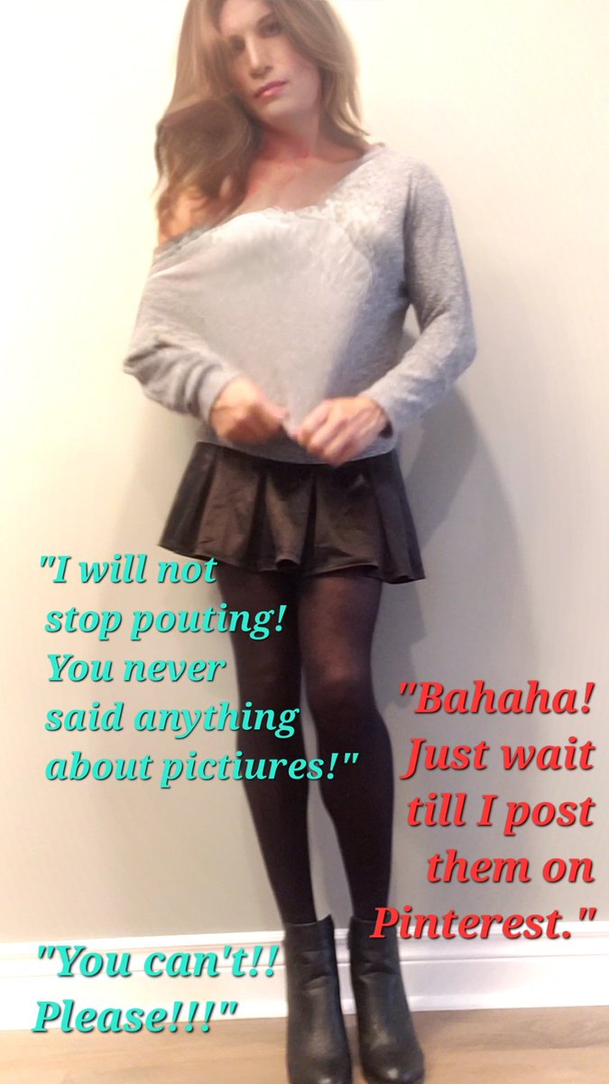 Amber1980M1's tweet photo. No more hiding my little sissy husband! #m2f #feminized #forcedfemme #sissy #cd #crossdressing #caught #exposed https://t.co/xoN2zNcx2X