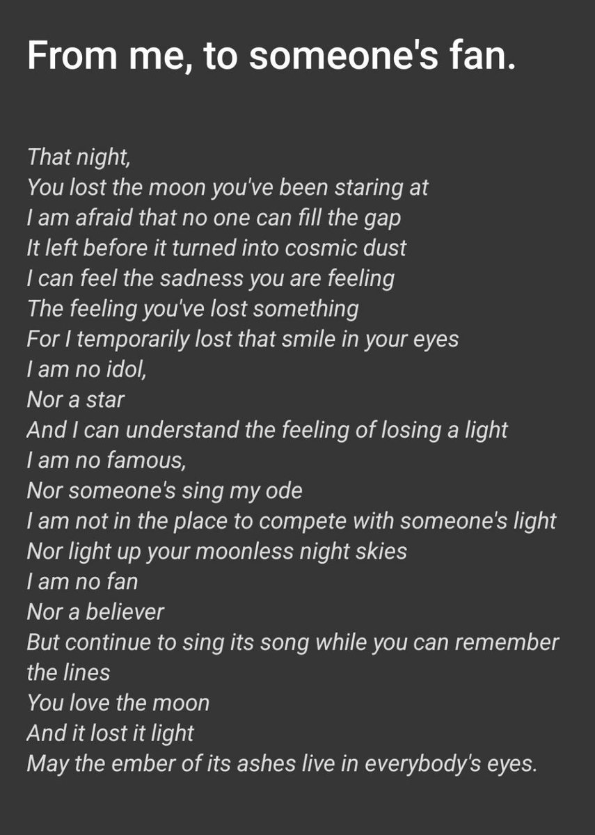 yoon_cicada's tweet photo. i'm crying..my boyfriend wrote a poem for me in this sad sad time. 

it's nice to feel respected and sympathized by the ones you love the most even tho they are no fan. https://t.co/gr06dV4w9M