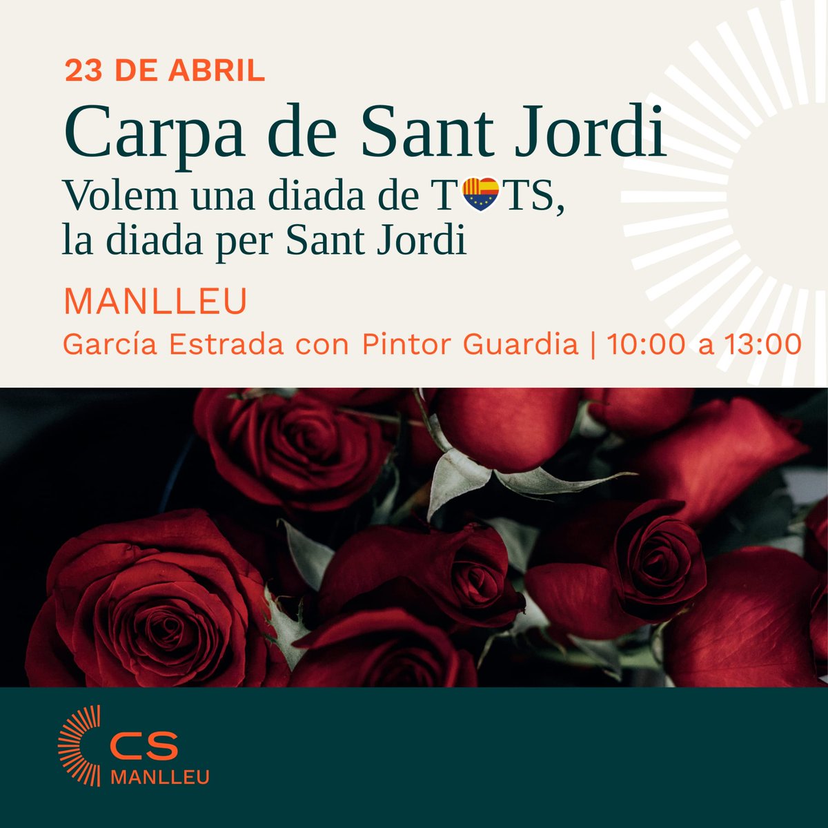 Hoy te esperamos, para celebrar una diada de TOD🧡S🌹