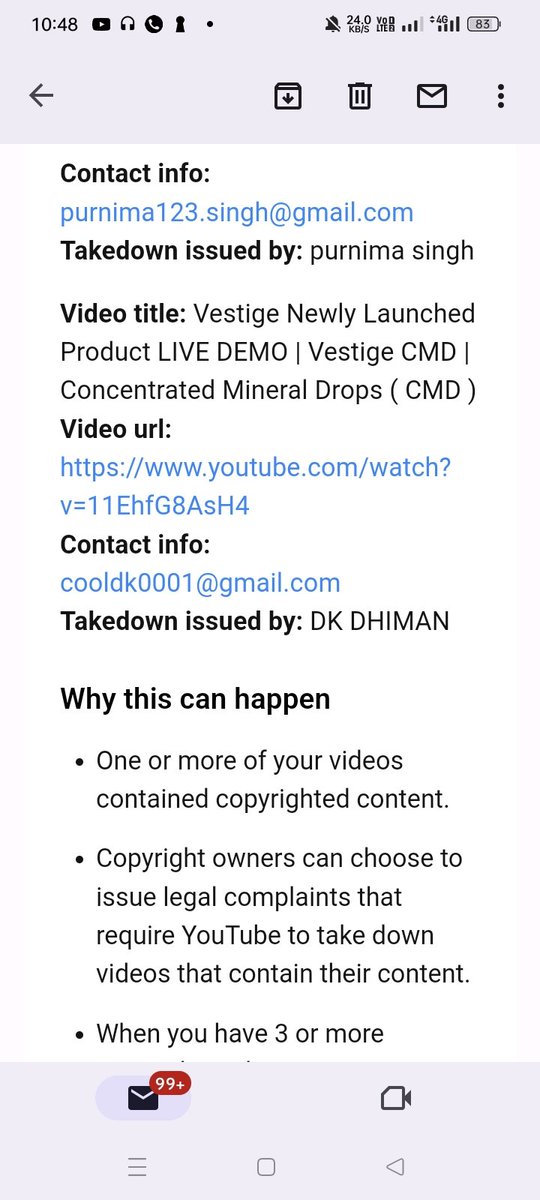 officesandeep77's tweet photo. Its disgusting. A hard work of 2.5 years and someone tried to lower the competition and gave fake strikes to delete my Channel and Youtube Accepts it . How &amp; Why ??
Link :- https://t.co/4MUY9o4Oqc

@YTCreatorsIndia @YouTubeIndia @YouTubeCreators @YouTube https://t.co/4CgtSTvIYH