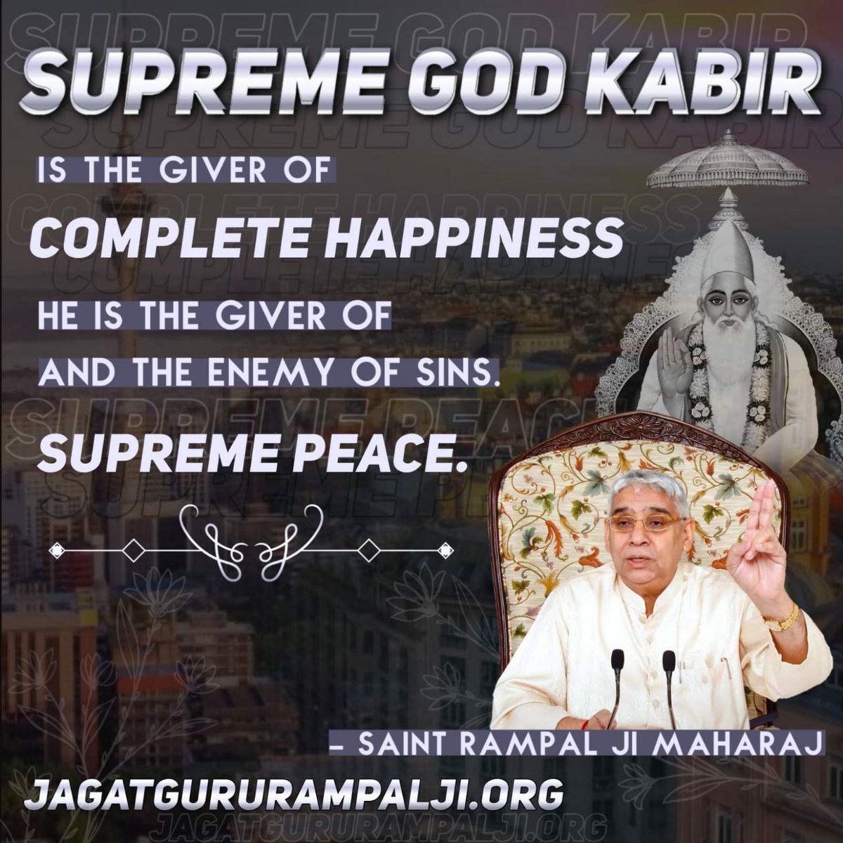Anilkumar3564's tweet photo. Garcia
Supreme God Kabir is the destroyer of sins. He removes all the miseries of His true devotee. He is the creator of all the infinite universes. He id the ocean of happiness and peace.
- Spiritual Leader Saint Rampal Ji Maharaj
#KabirIsGod https://t.co/FsWkl6sjSb