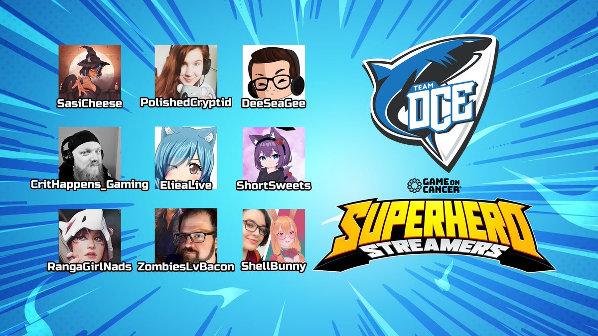 deeseageettv's tweet image. Excited to be a part of this great team! And being involved with this amazing cause! @Team_OCE #gameoncancer #superherostreamers