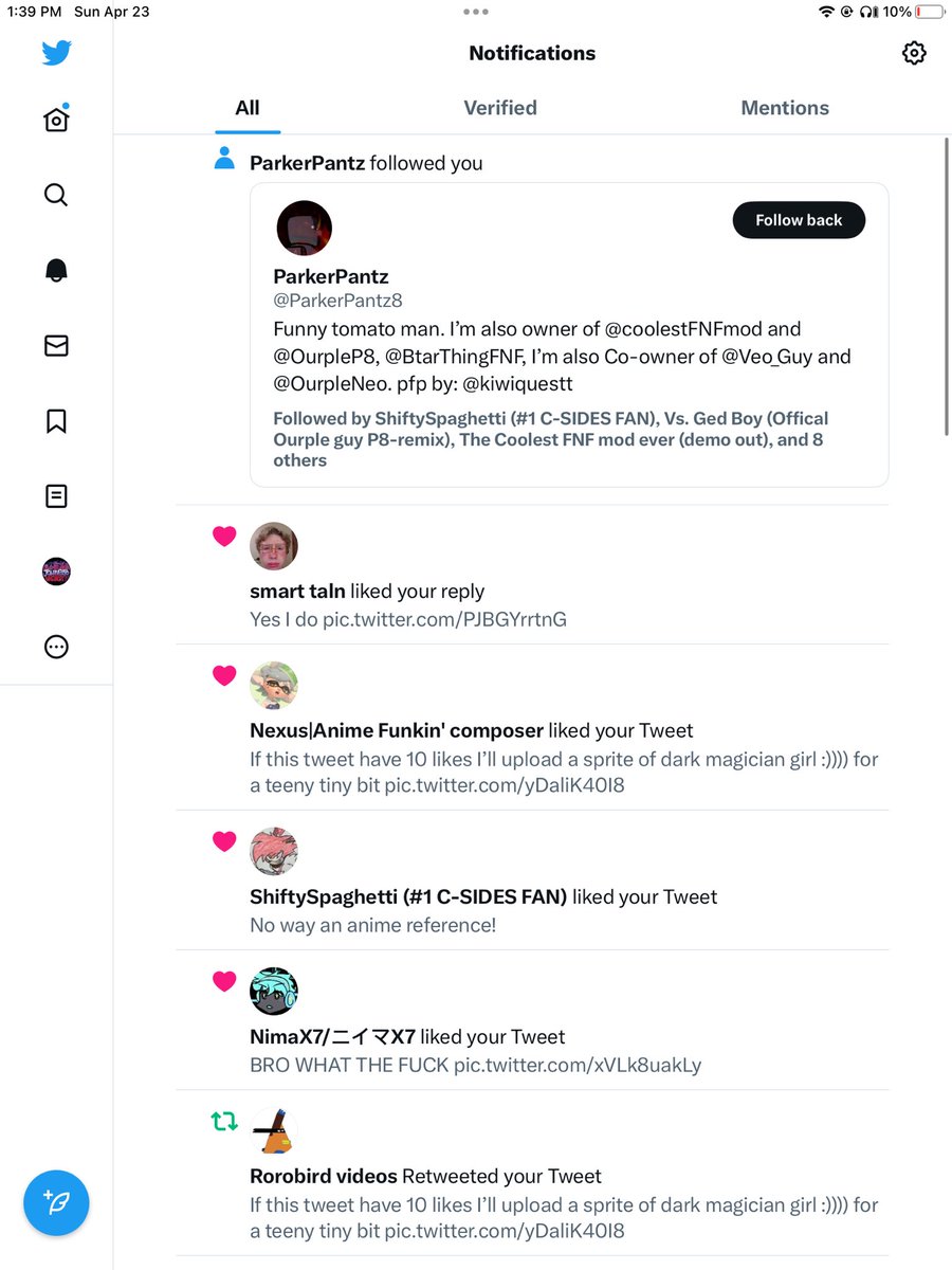 AnimeFunkin's tweet photo. HOLY MOLY @ParkerPantz8 CREATOR OF THR COOLEST FNF MOD, WAIT! So am I the coolest mod too!? https://t.co/m8PSTUUvDk