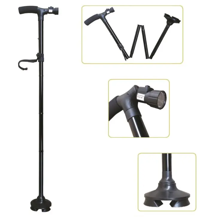 LIFECARELT's tweet image. #WalkingCane 
1. Lightweight &amp;amp; sturdy extruded #aluminumtube with an anodized finish
2. Comes with a #LEDflashlight for illuminating and rescue warning, can be flipped down when not in use.
3. The #cane can be folded up in 4 parts for easy &amp;amp; convenient storage and travel.