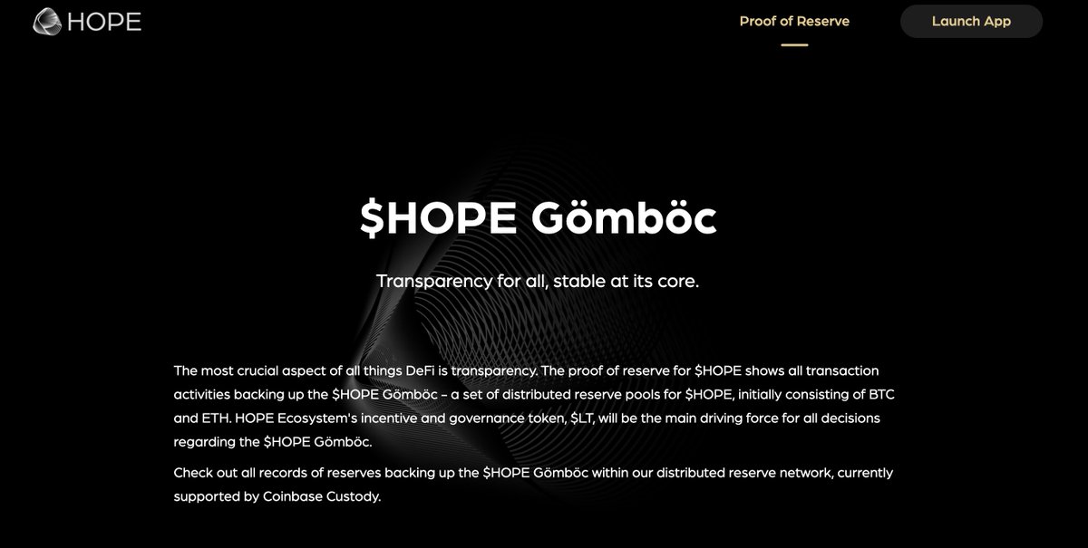 Hope_money_'s tweet photo. 💎Transparency for all, stable at its core.

📣 Proof of Reserve is now available on https://t.co/167693piVy.
🌐 Now, everyone can access records of reserves backing up the $HOPE Gömböc within our distributed reserve network, currently supported by Coinbase Custody.

More updates soon.