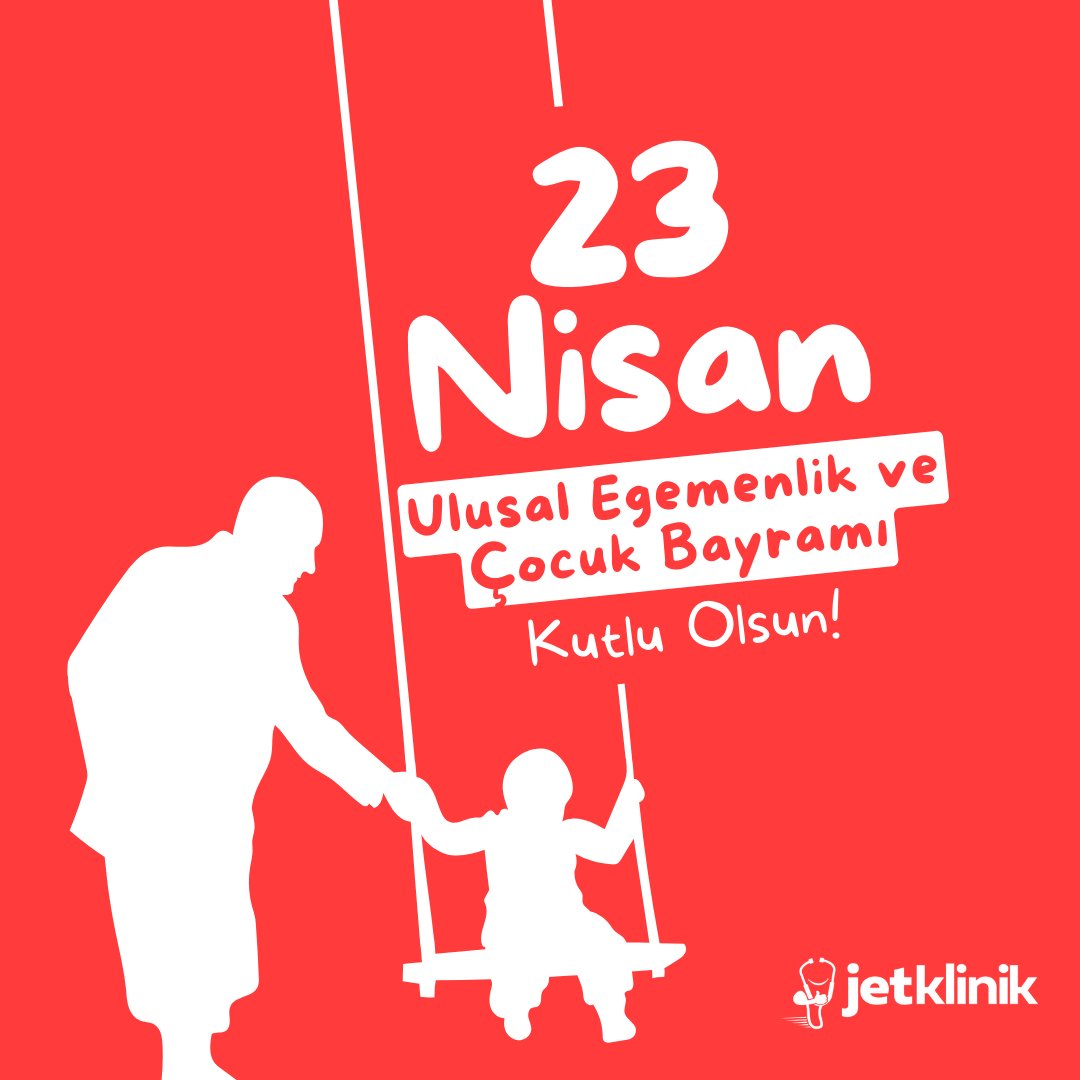 jetklinikcom's tweet photo. 23 Nisan Ulusal Egemenlik ve Çocuk Bayramı kutlu olsun! Tüm çocuklarımızın, sevgiyle, saygıyla ve eşitlikle büyüdüğü bir dünya dileğiyle... 🎉🇹🇷 

#23Nisan #cocukbayrami #23nisancocukbayrami #ulusalegemenlik #23nisankutluolsun  #jetklinikcom https://t.co/XEIzpSQcwN