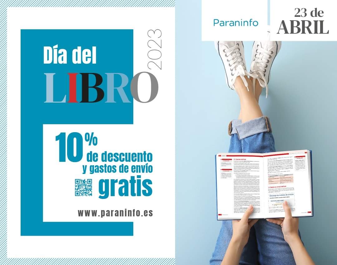 Feliz #DiadelLibro2023 Pásate por nuestra página web paraninfo.es y llévate nuestros manuales y libros para autodidactas como tú con un 10% de descuento y sin gastos de envío.