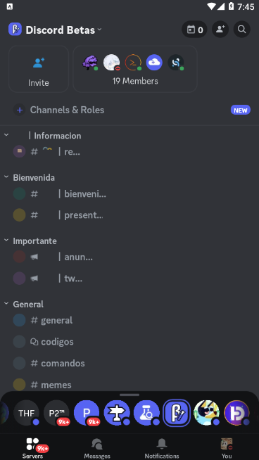 DiscordBetasES's tweet photo. Discord planea cambiar el Layout de su aplicativo movil, haciendo la barra de servidor, lista de canales diferentes y lista de MD diferentes.

Actualmente puedes probar este nuevo Layout siguiendo los pasos que encontraras en los comentarios. https://t.co/5crh2r79Y4