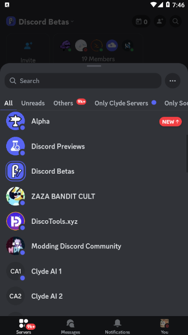 DiscordBetasES's tweet photo. Discord planea cambiar el Layout de su aplicativo movil, haciendo la barra de servidor, lista de canales diferentes y lista de MD diferentes.

Actualmente puedes probar este nuevo Layout siguiendo los pasos que encontraras en los comentarios. https://t.co/5crh2r79Y4