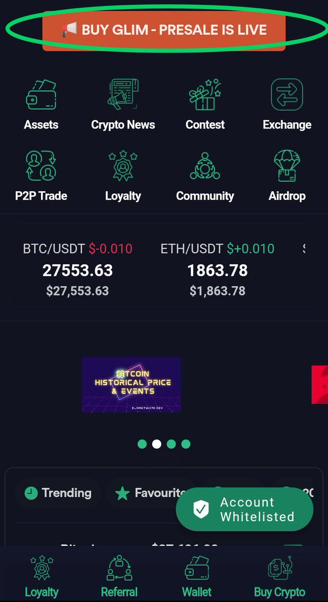 WeyaTrader's tweet photo. Let's earn $GLIM together, Buy the #Glimpresale don't miss out on another massive project like the @GlimNetwork
Use my referral code WTWNGVAZ or Join using my link: https://t.co/gRwRrQL34c

#Bitcoin #btc #ElonMusk #cryproway #cryptocurrencies #blockchain #glimusdt https://t.co/kaqpfcy9a3