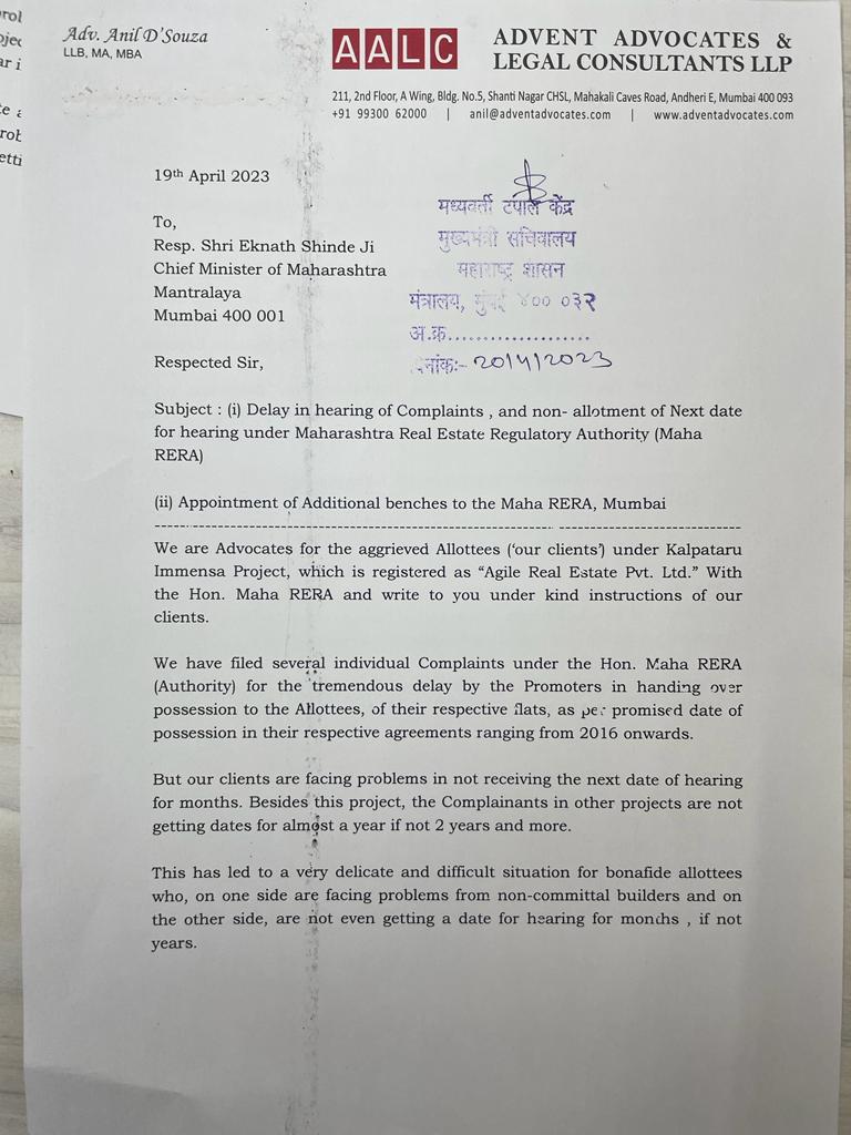 Kalpataru Immensa Flat Owners tweet media