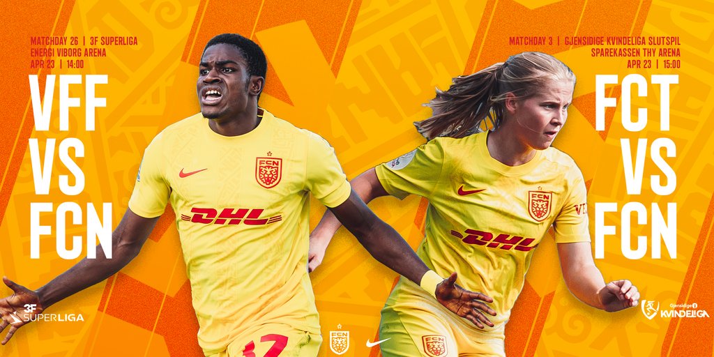 FCNordsjaelland's tweet photo. 2️⃣ kampe på programmet i dag! 🔴🟡
🏆 3F Superliga
🆚 Viborg FF
🏟 Energi Viborg Arena
⏰ @ 14.00
📺 TV3 Sport / Viaplay
📲 #sldk #VFFFCN
🏆 Gjensidige Kvindeligaen
🆚 FC Thy-Thisted Q
🏟 Sparekassen Thy Arena
⏰ @ 15.00
📺 Viaplay
📲 #kvindeligaen #FCTFCN https://t.co/uJ2QPN3Rgz