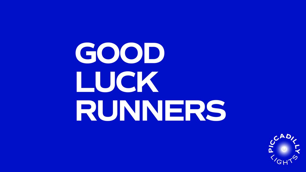 Good luck to everyone running the @LondonMarathon today. 👟👟👟 Fingers crossed the weather is on your side. But no matter what, you'll all shine bright in this great city today! ✨ #LondonMarathon #LondonMarathon2023 #PiccadillyLights #London #Running