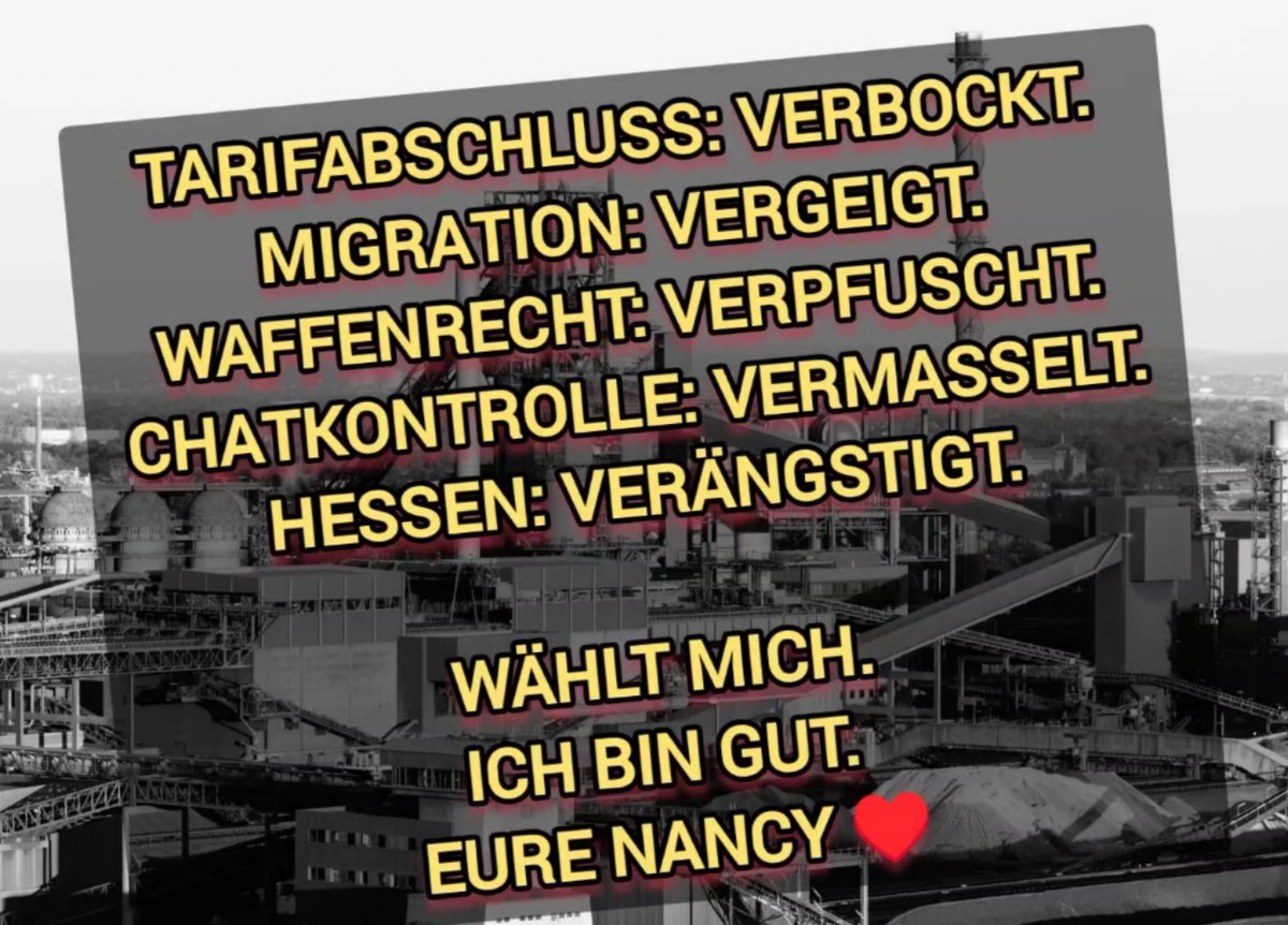 CvonderSee's tweet photo. @Wahlrecht_de SPD ist komisch bei so viel #NancyStyle 😅 https://t.co/nbHVKIH0Ft