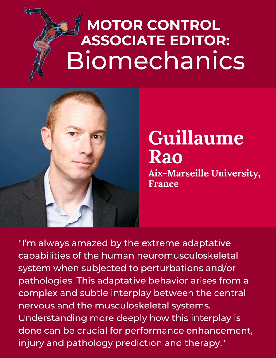 Motor Control (@motorcontrolhk) on Twitter photo Please join us in welcoming our new Associator Editor on Biomechanics, Dr. Guillaume Rao (<a href="/guillaumerao/">Guillaume Rao</a>) from the Institute of Movement Sciences, Aix-Marseille University in 🇫🇷 to Motor Control!
@ISM_amu_cnrs @fss_amu @univamu Please join us in welcoming our new Associator Editor on Biomechanics, Dr. Guillaume Rao (<a href="/guillaumerao/">Guillaume Rao</a>) from the Institute of Movement Sciences, Aix-Marseille University in 🇫🇷 to Motor Control!
@ISM_amu_cnrs @fss_amu @univamu