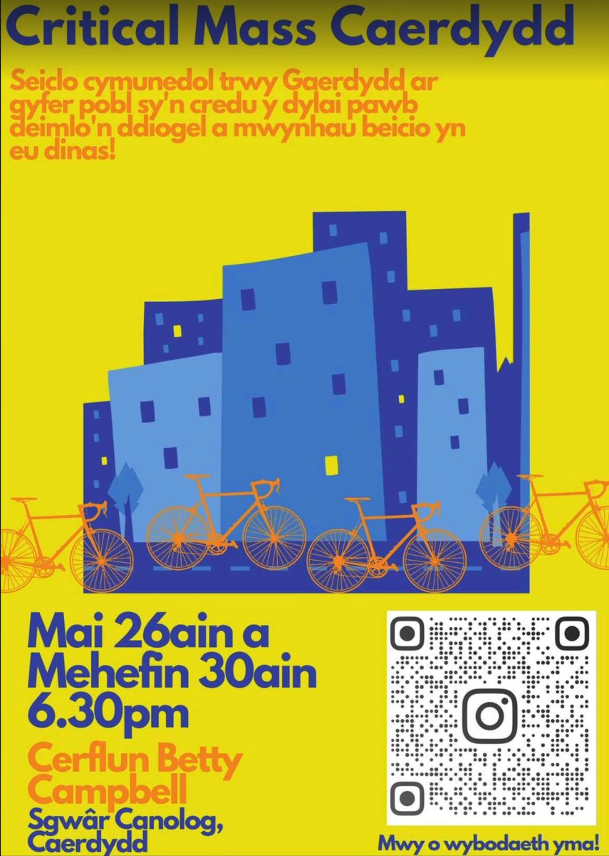 DafyddTrystan's tweet photo. Critical mass cycle events in Cardiff this Summer - more details on the poster below. Dewch yn llu! https://t.co/3YlbfSnwVq