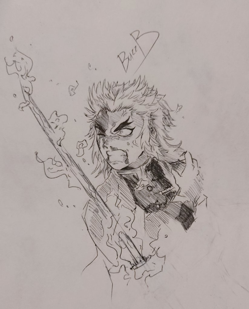 Bazz_b51's tweet photo. Rengoku 🔥

#KimetsunoYaiba 
#DemonSlayer 
#fanart 
#drawing https://t.co/jMpxrqcL0B