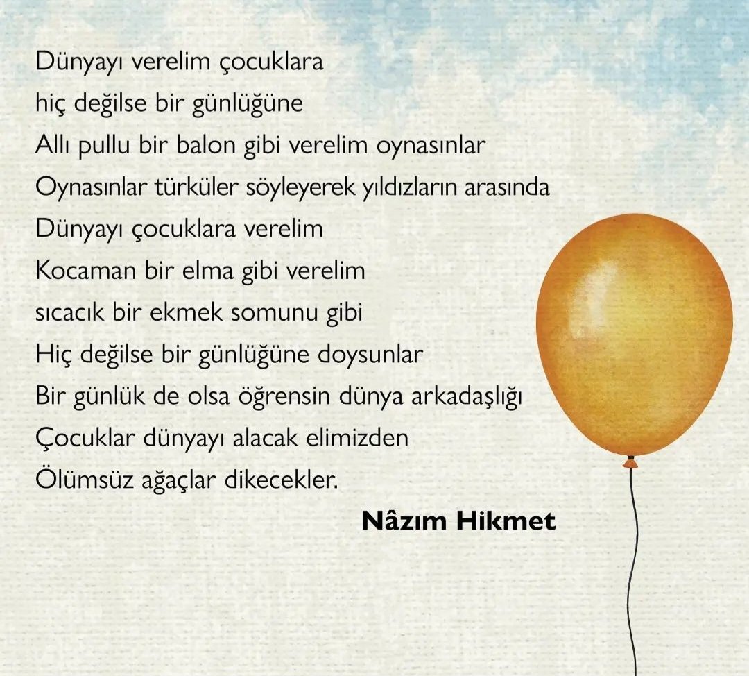 23 Nisan Ulusal Egemenlik ve Çocuk Bayramı 
Kutlu Olsun🇹🇷🇹🇷🇹🇷🇹🇷