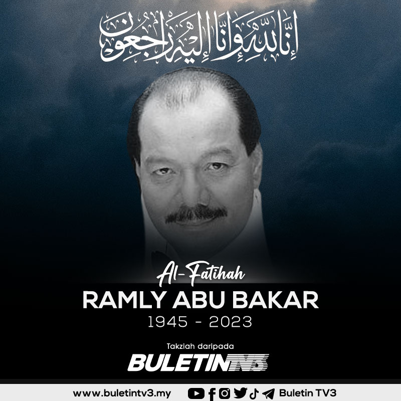 BuletinTV3's tweet photo. Inna lillahi wa inna ilaihi raji'un.

Penyampai suara latar iklan dan pengacara popular era 1970-an dan 1980-an, Ramly Abu Bakar, meninggal dunia pada usia 78 tahun, awal pagi tadi.

Al-Fatihah https://t.co/9mCAChltlF