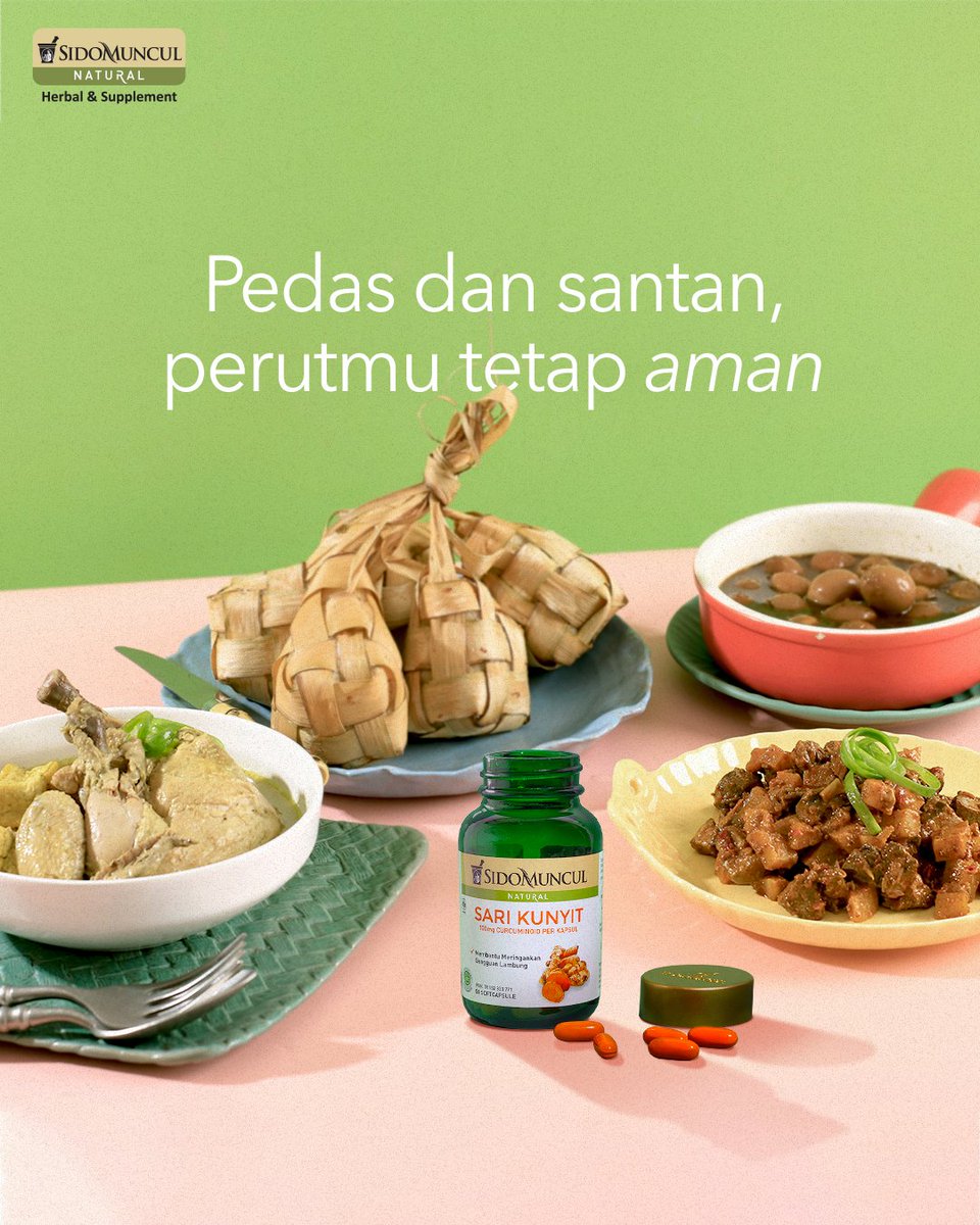 sidonatural's tweet photo. Serunya menyantap hidangan lebaran bersama keluarga. Jangan biarkan rasa kembung, begah, dan mual karena masakan pedas dan bersantan malah mengganggu momen lebaran-mu. 

#YourNaturalUpgrade #SidoMunculNatural #GoodHealthBetterLife https://t.co/WWf7RNIEZi