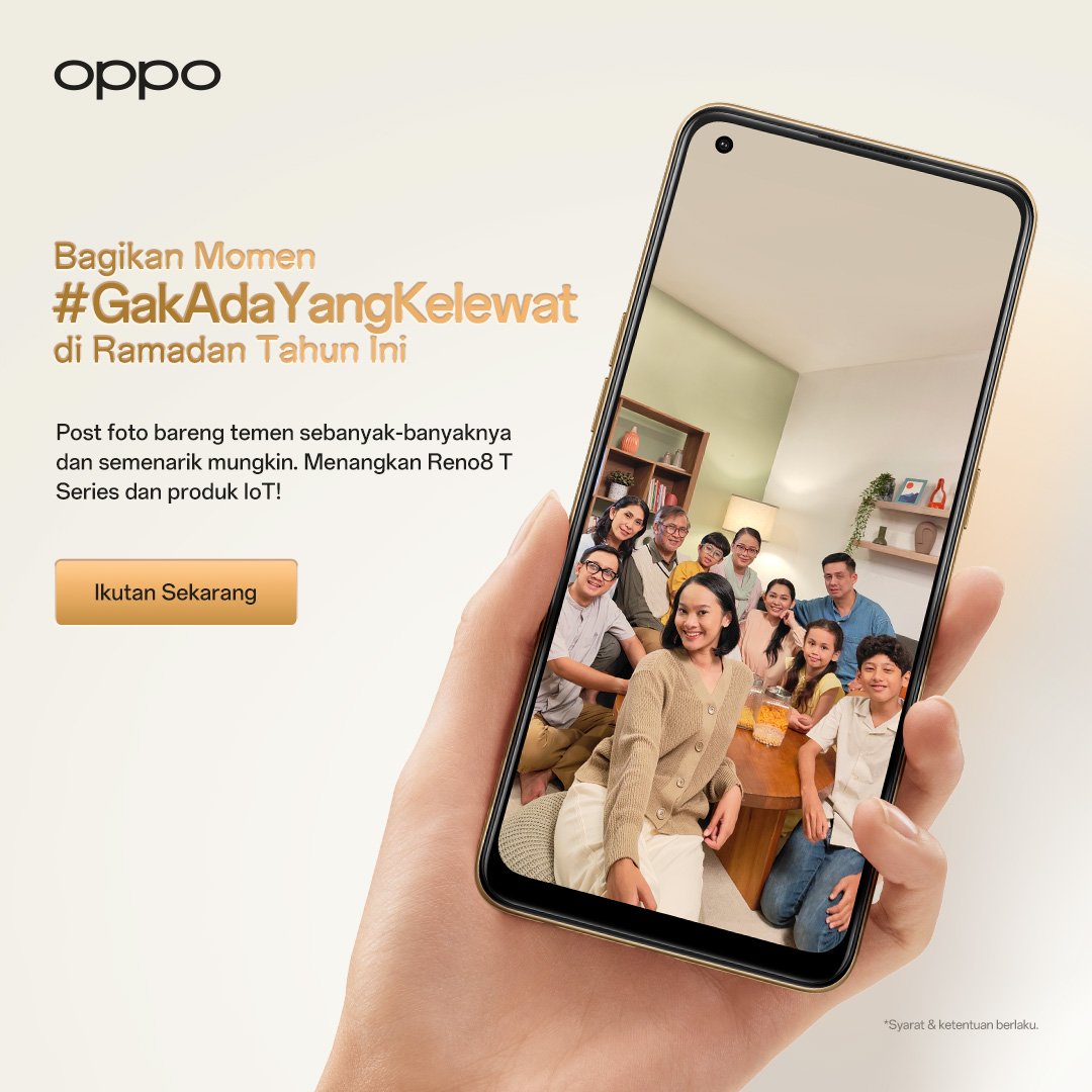 Gimana gak mau seneng kalau Ramadhan tahun ini #GakAdaYangKelewat apalagi serunya berburu taljil jadi makin lengkap karena ada #OPPORamadan2023 juga buat abadiin momennya
twitter.com/OPPOIndonesia/…