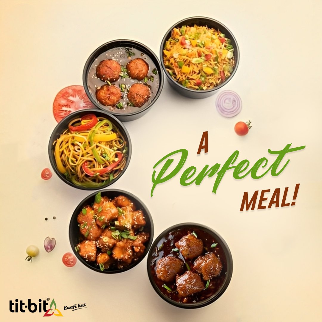 TitbitSpices's tweet photo. Get your hunger pangs satisfied with a good tasty meal of Veg Manchurian & Schezwan Fried Rice.
#TitbitSpices #Titbit #KaafiHai #masalas #blendedspices #spicestore #spicemix #homemadefood #manchurian #schezwanfriedrice #foodlover #homecooking #easycooking #yummyfood #spices https://t.co/19l0xuWV8J