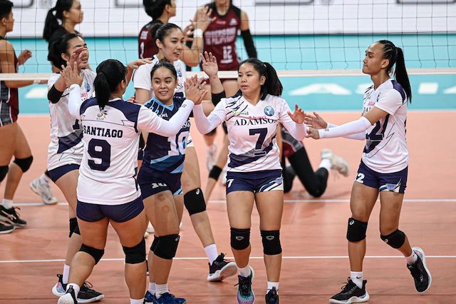 volleytiger's tweet photo. #UAAPSeason85 Women’s Volleyball Final Four Cast is complete!

Congrats AdU, DLSU, NU, and UST! https://t.co/iFhXtDAzSt