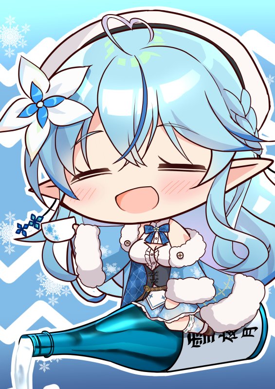 雪花ラミィ 「雪夜月は世界一ィィィィィィィ!ホロクルで出すのめのめラミィちゃんアクスタれす#ホ」|水乃くらげ@4/30ホロクルI - 05のイラスト