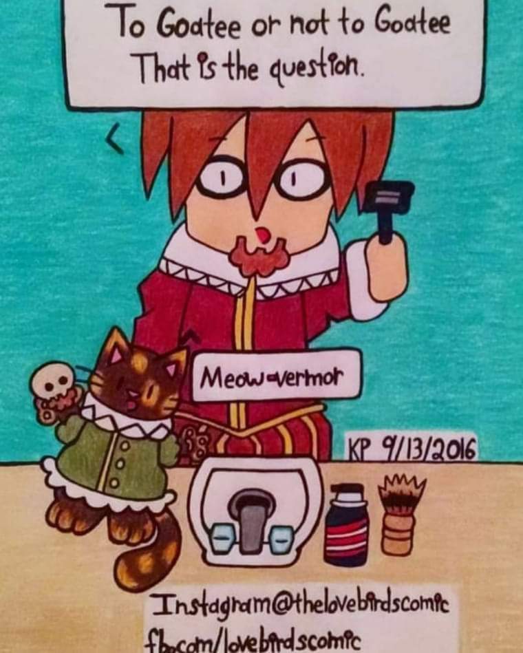 Spoonkie_'s tweet image. #TalkLikeShakespeareDay

To Goatee or not to Goatee
That is the question
🪒🧔

#goatee #beards #Shakespeare  #ShakespeareSunday #webcomics