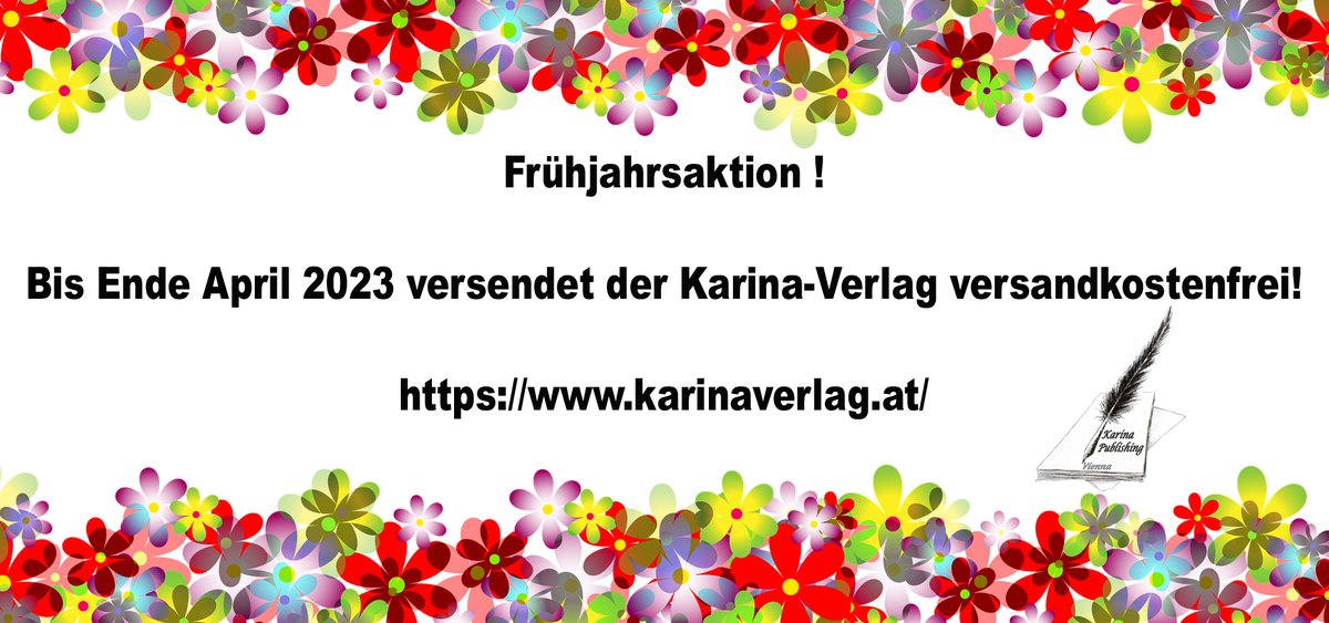 AutorinBKummer's tweet photo. Bis Ende April 2023 versendet der Karina-Verlag versandkostenfrei!
https://t.co/XAn3oVIxoY ⬅️
#karinaverlag #bücher #books #versandkostenfrei #gleichbestellen #lesefutter #buchundlesen #bücherwelt #lesen https://t.co/N7BUwGHibj