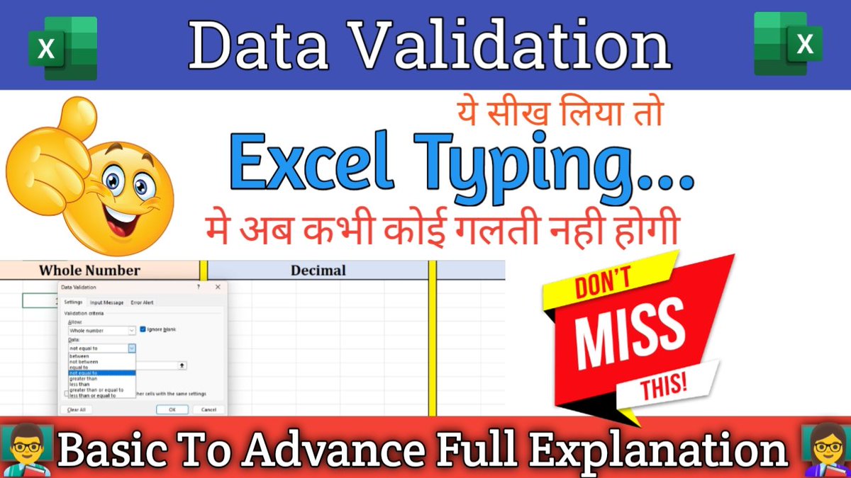AkshayRewale6's tweet image. youtu.be/7aPNUErCxqA
#advanceexcel #datavalidation #excelfunction #exceltricks #ExcelTips #excel
