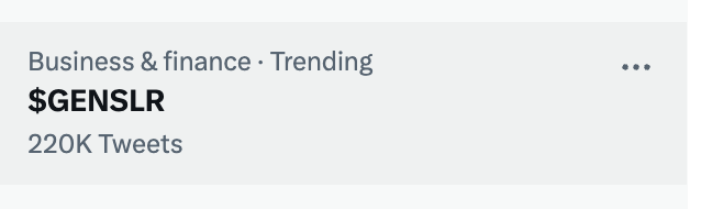 goodgensler's tweet photo. $genslr trending 👀 https://t.co/0808bnBZvh