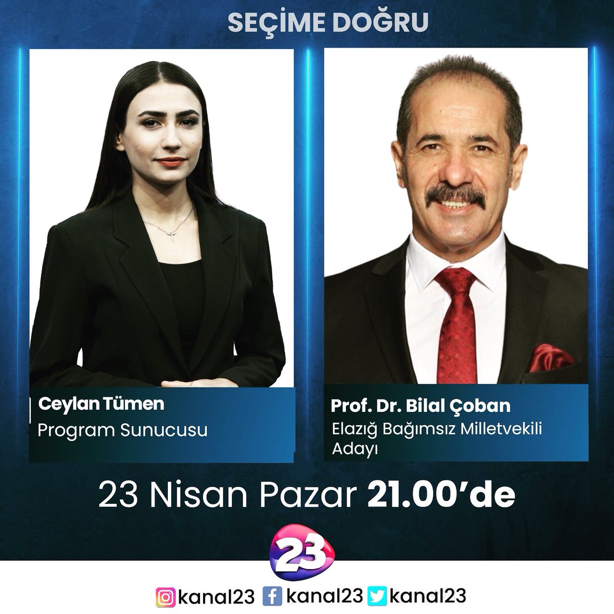 Gündeme dair değerlendirmelerimi paylaşacak olduğum programda, ekran başında sizlerle olacağım. 

#BilalCoban
#SenleDüzelir
#Bağımsız
#Elazığ
