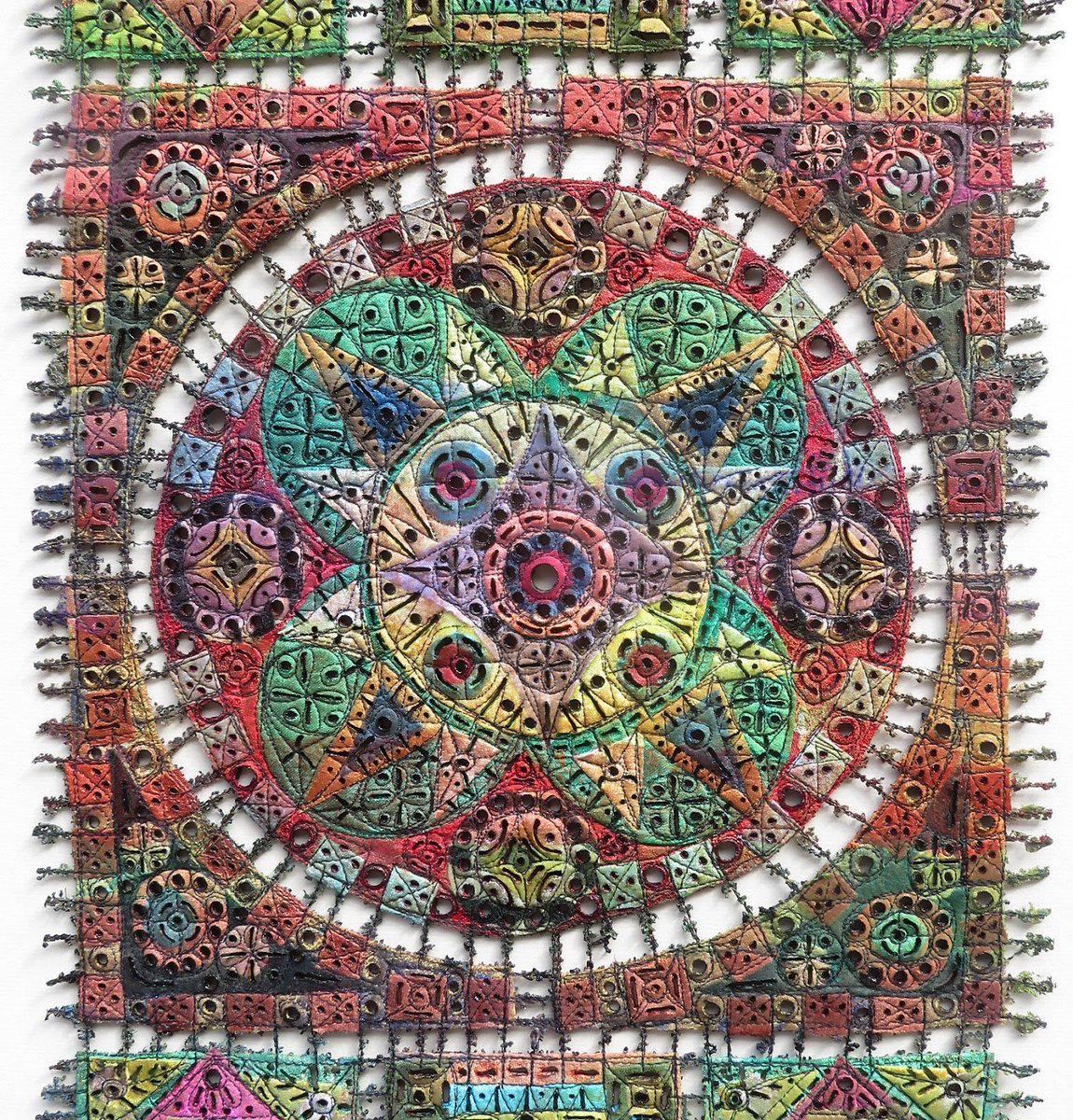 WOMENSART on Twitter "'Stained Glass' Melted Felt, textile art by