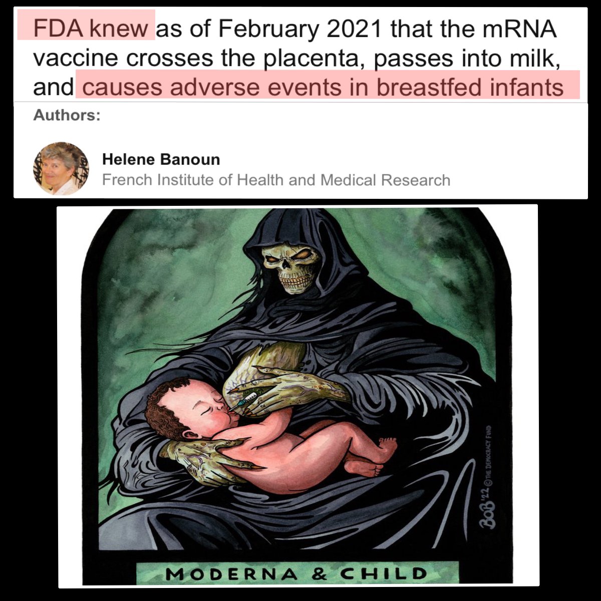 craigkellyAFEE's tweet photo. THEY  KNEW  

Our Health Bureaucrats  and senior politicians KNEW  that the mRNA would be passed through from the  mother to breastfed infantS and would_cause adverse events  in  babies.

But they kept silent while  still  peddling  the  line  "Safe  &  Effective"  and  endorsing  mandates..

No  amnesty  at  Nuremberg 2..o

https://t.co/fnlOYWvov4
