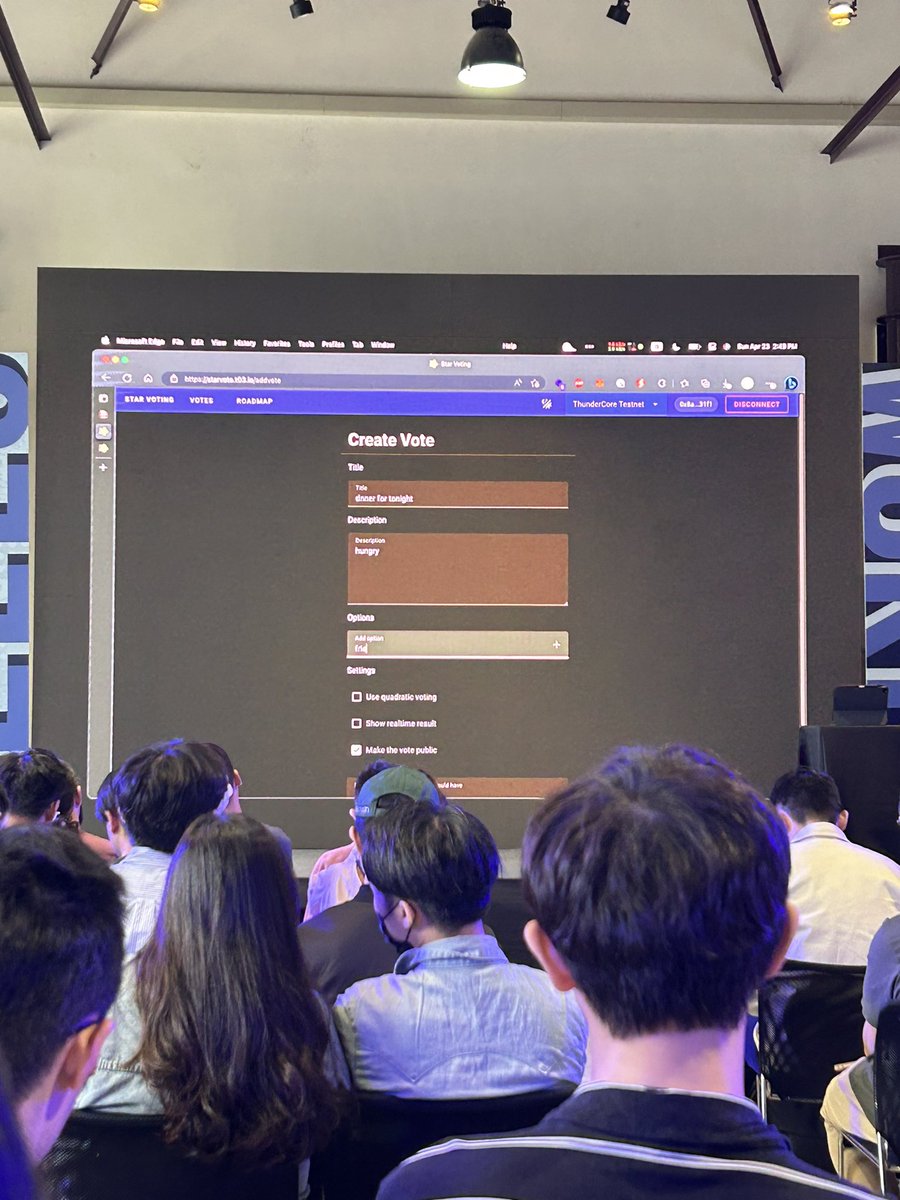 They solved one of the most important problem - What should we eat tonight? - using a ZK voting system. 🤯